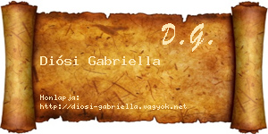 Diósi Gabriella névjegykártya